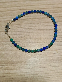 Lápis lazuli fasetovane kuličky 4 mm, náramek na ruku